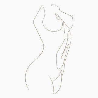 body collection, graphic, contour drawing of female torso