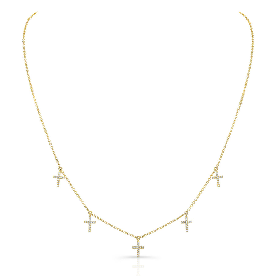 Piety Dangling Cross Necklace