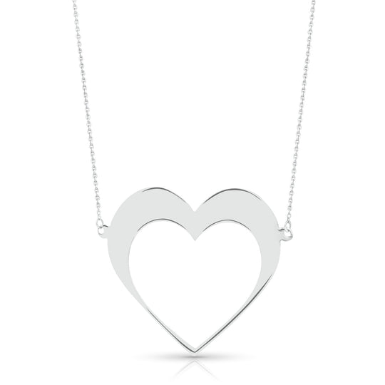 14K Gold Heart Necklace 16/18 Ext