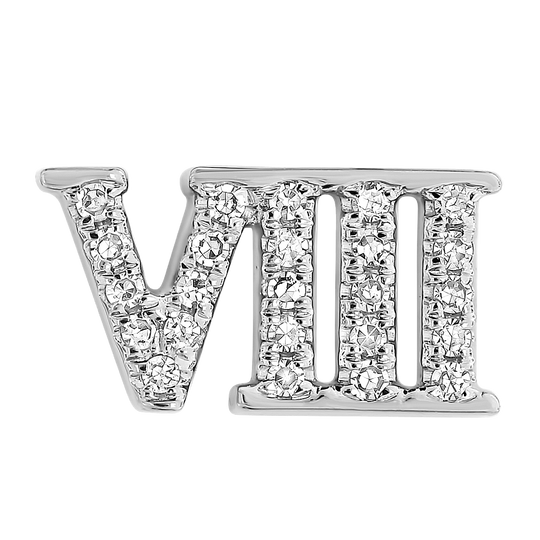 Roman Numeral VIII Charm