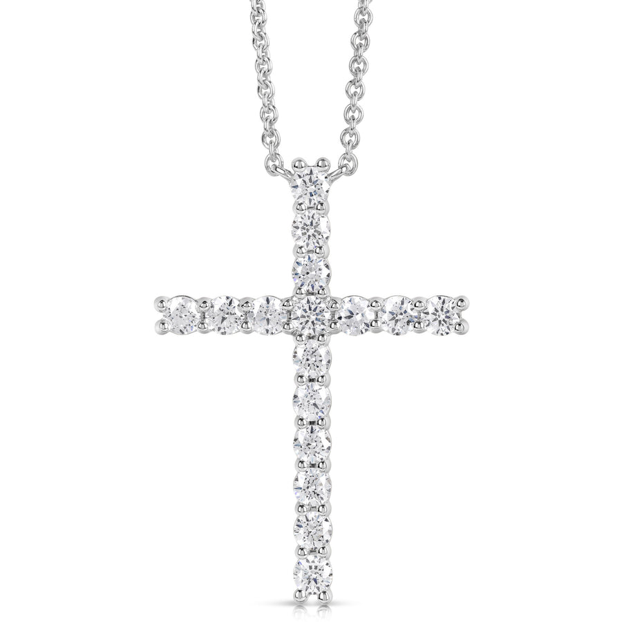 1 CT COLORLESS FLAWLESS CROSS PENDANT