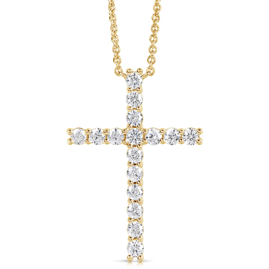 1 1/2 CT COLORLESS FLAWLESS CROSS PENDANT