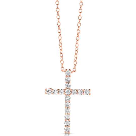 1/4 CT COLORLESS FLAWLESS CROSS PENDANT
