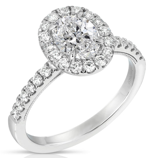 1 Ct Oval Complete Engagement Ring