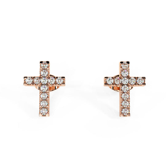 Blessed Not Stressed Cross Studs