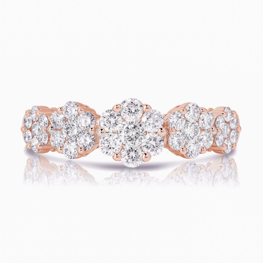1 Ct 5 Stone Graduated Flower Cluster Ring