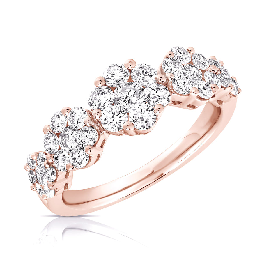 Double Flower Cluster Ring - Holdsworth Bros