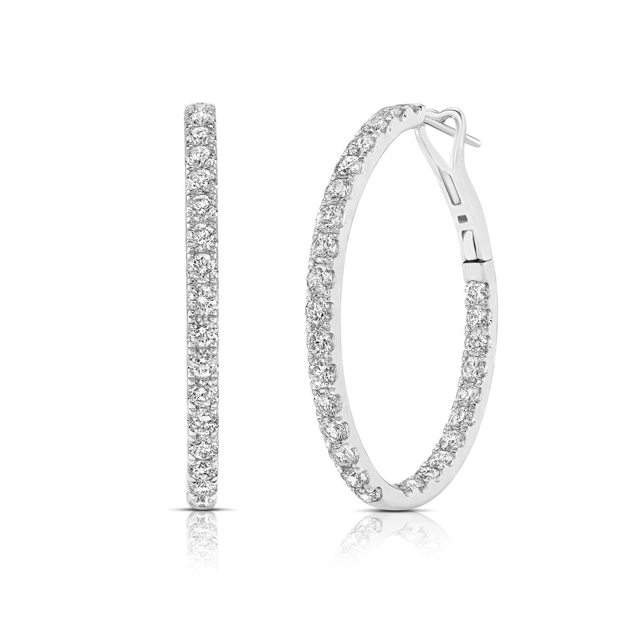 6.00 Ct Inside Out Oval Hoops