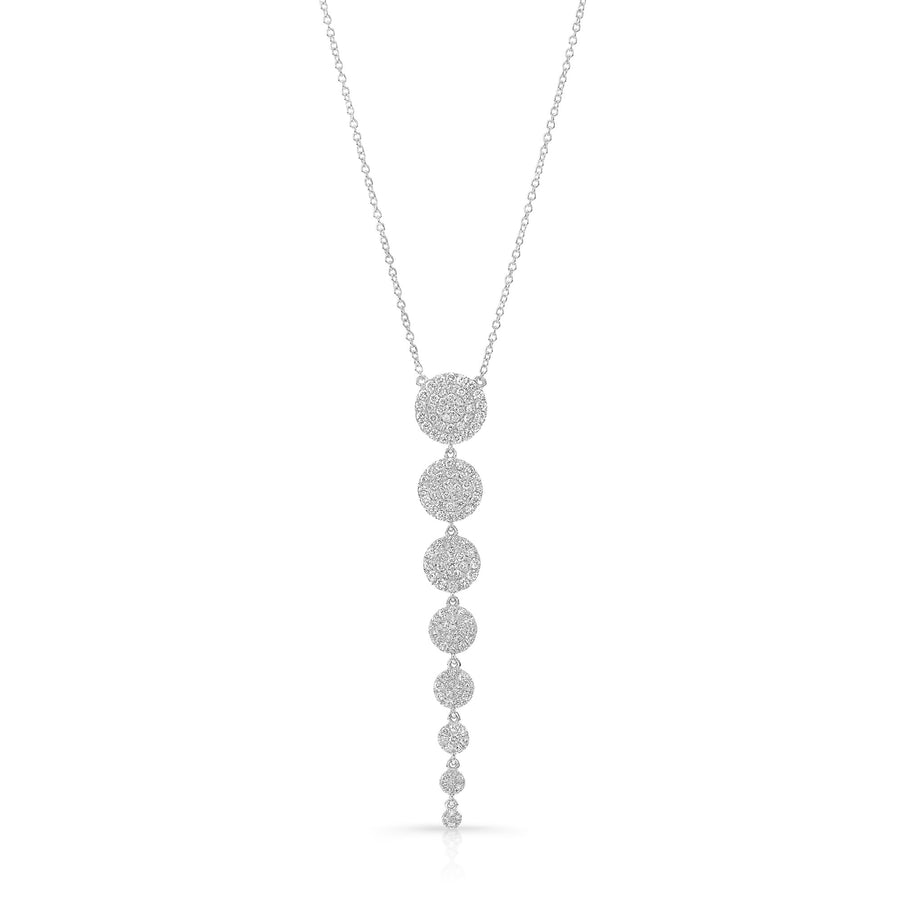 Pave Circle Drop Necklace