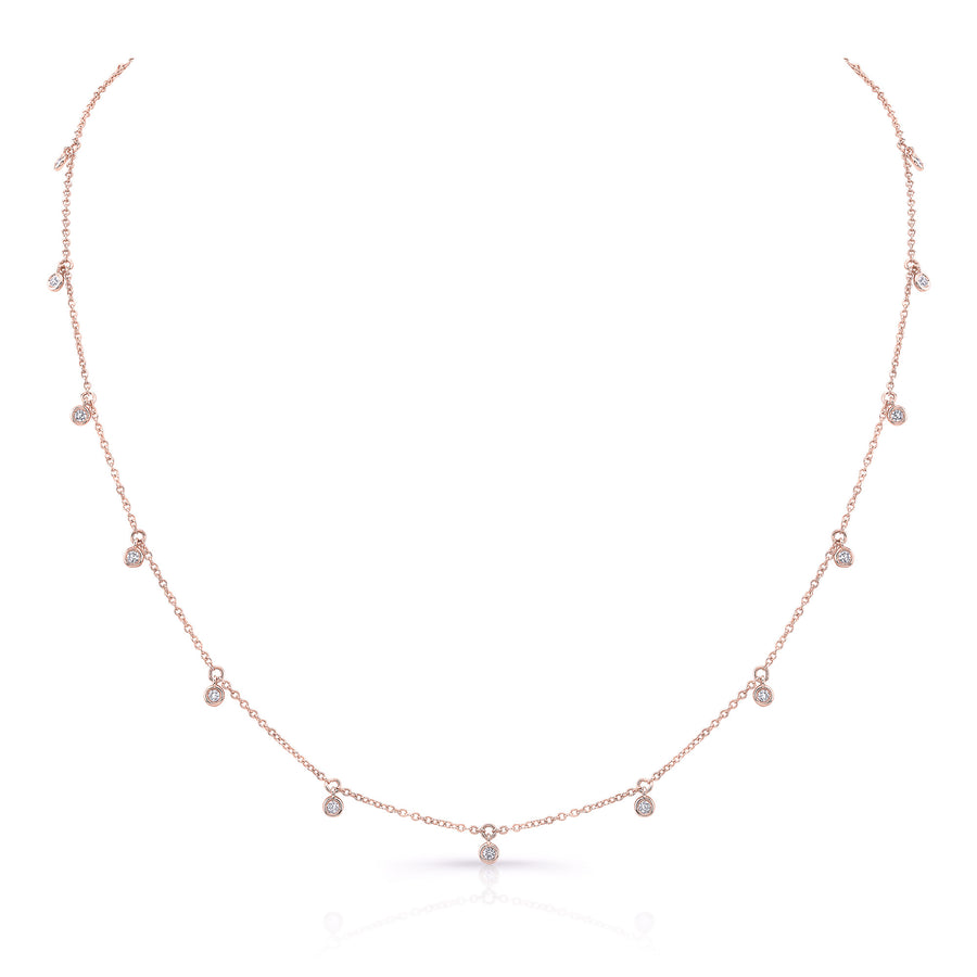 Dangling Bezel Layering Necklace