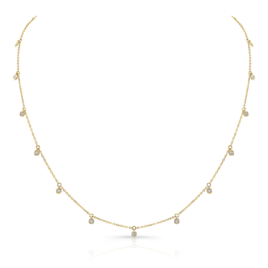 Dangling Bezel Layering Necklace