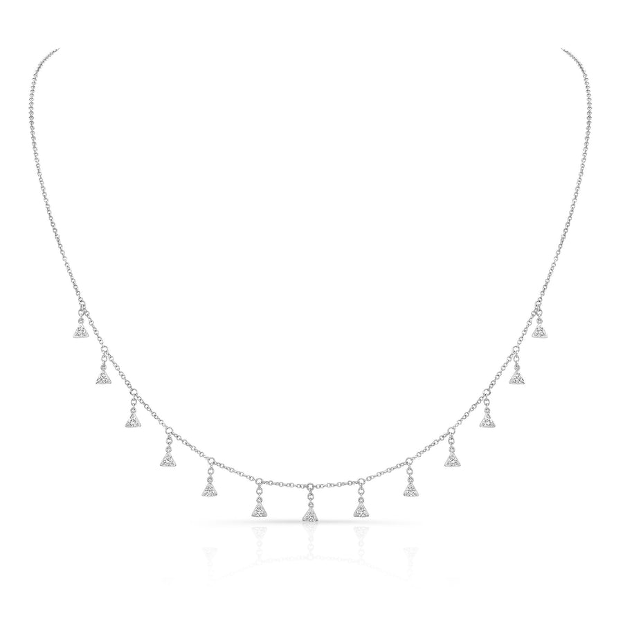 Dangling Triangle Bezel Adjustable Necklace