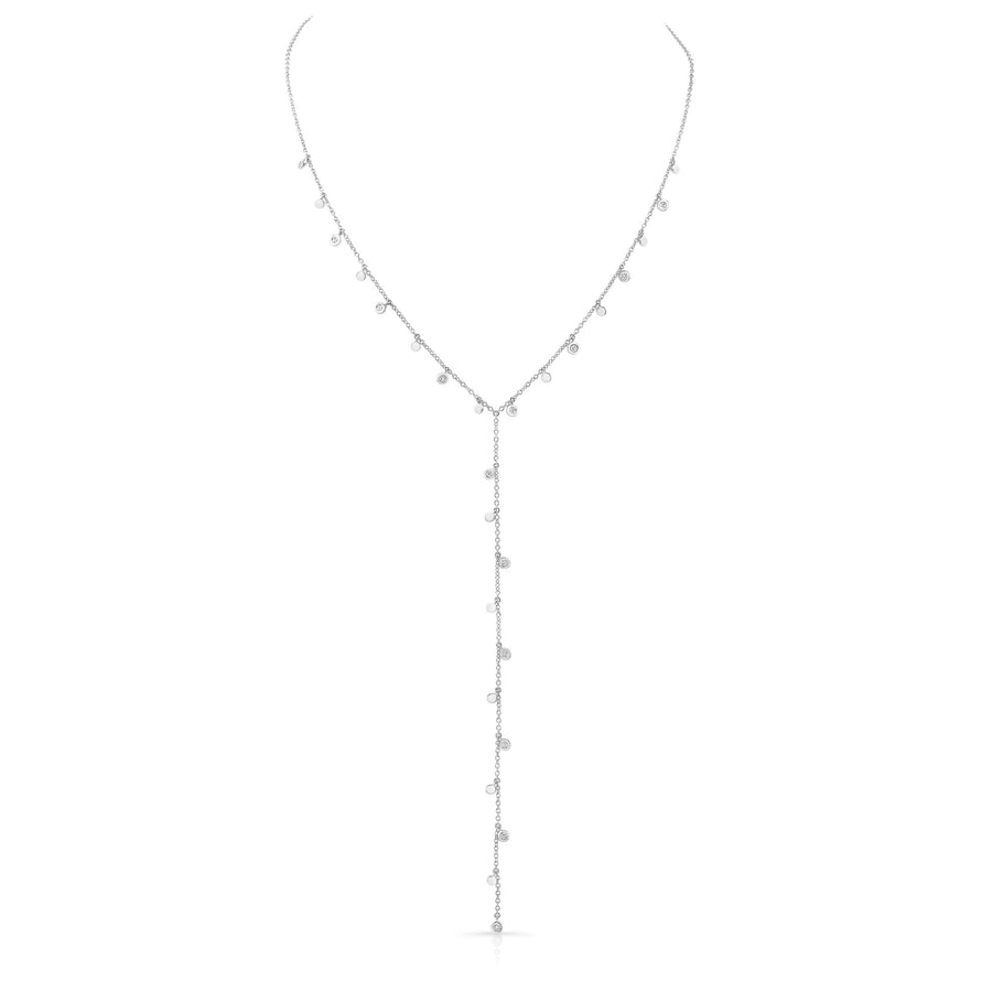 Dangling Diamond Bezel Y Necklace