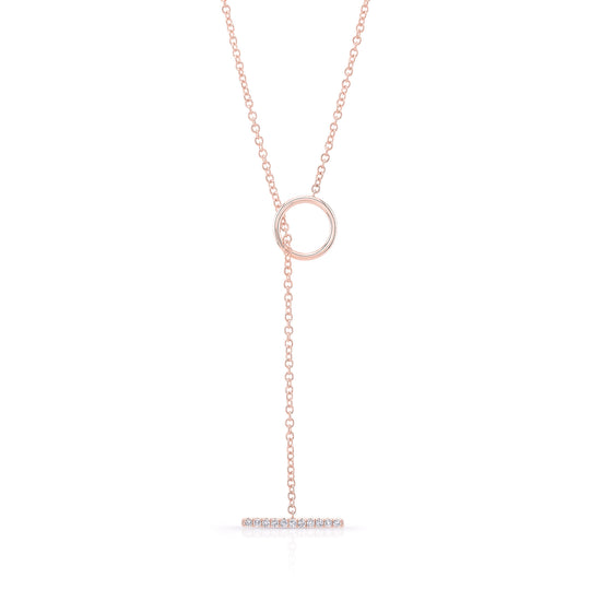 Diamond T Bar Toggle Necklace