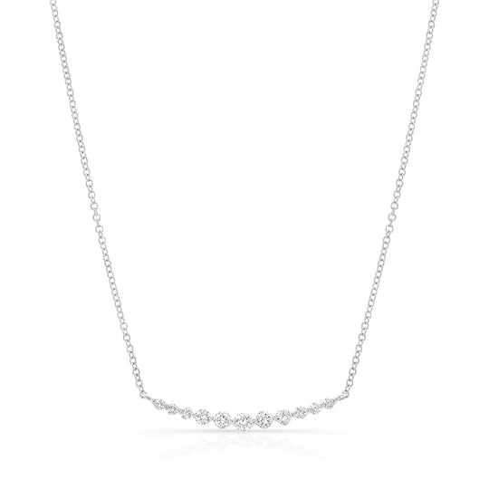 Graduating Shared Prong Necklace