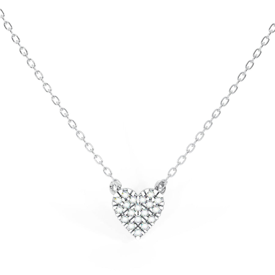 Petite Diamond Heart Necklace