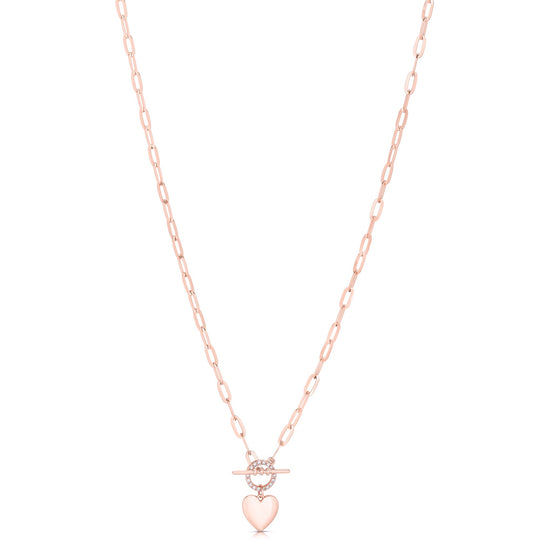 Toggle Heart Paper Clip Necklace