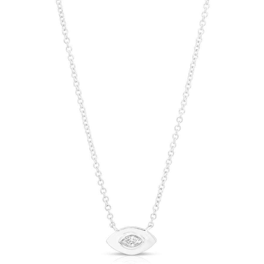 Dainty Marquise Evil Eye Necklace
