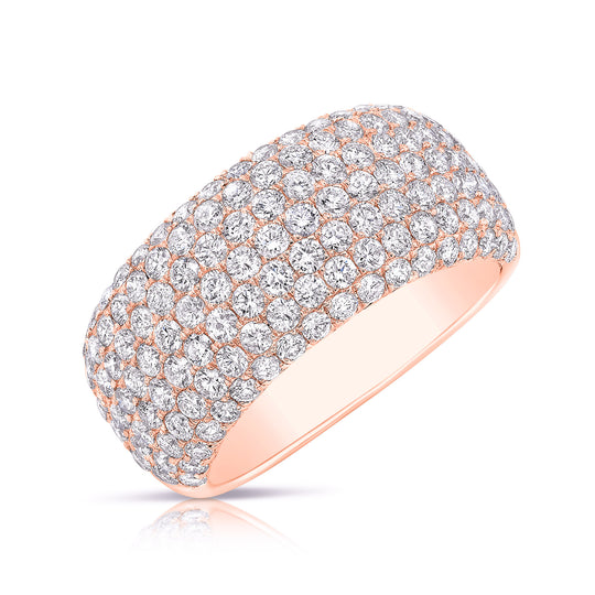Curved Edge Pave Ring