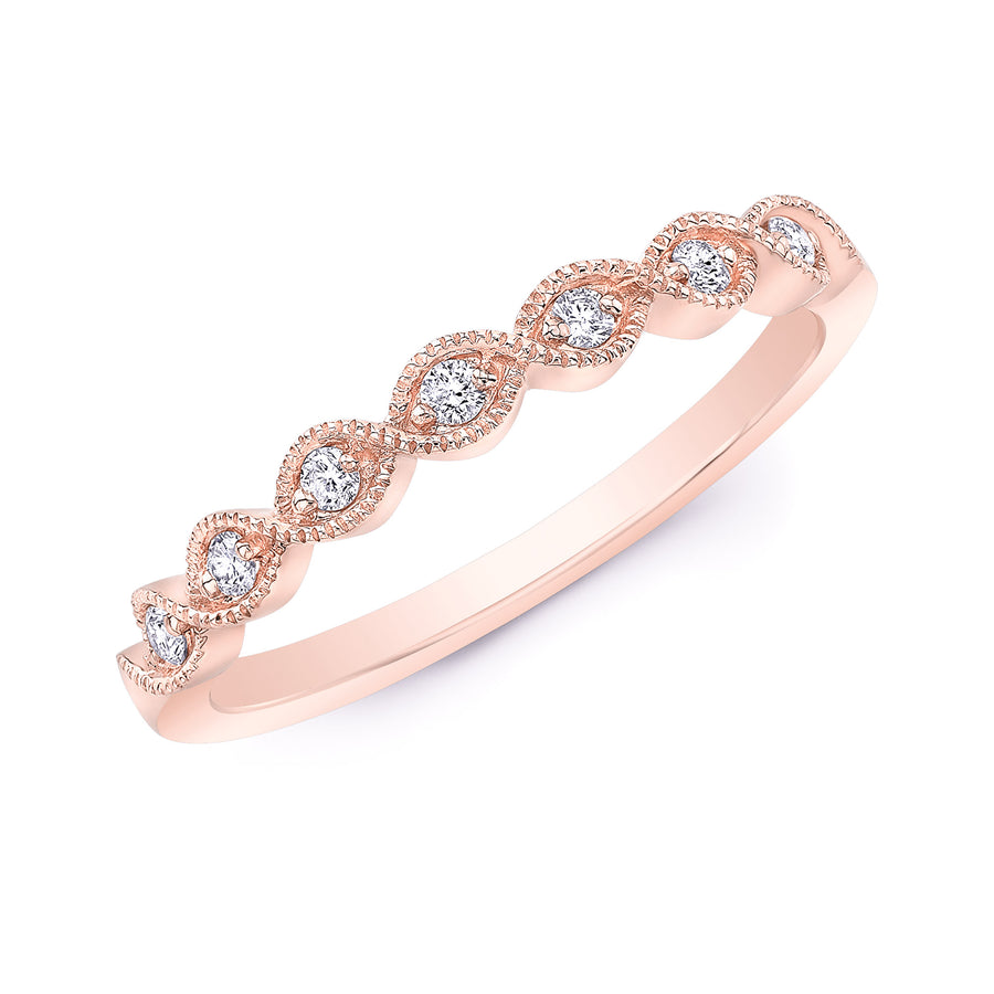 Milgrain Marquise Shaped Stackable Band