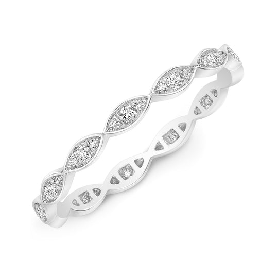 Pave Marquise Stackable Band