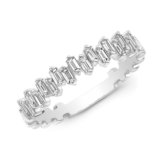 Staggered Baguette Stackable Band