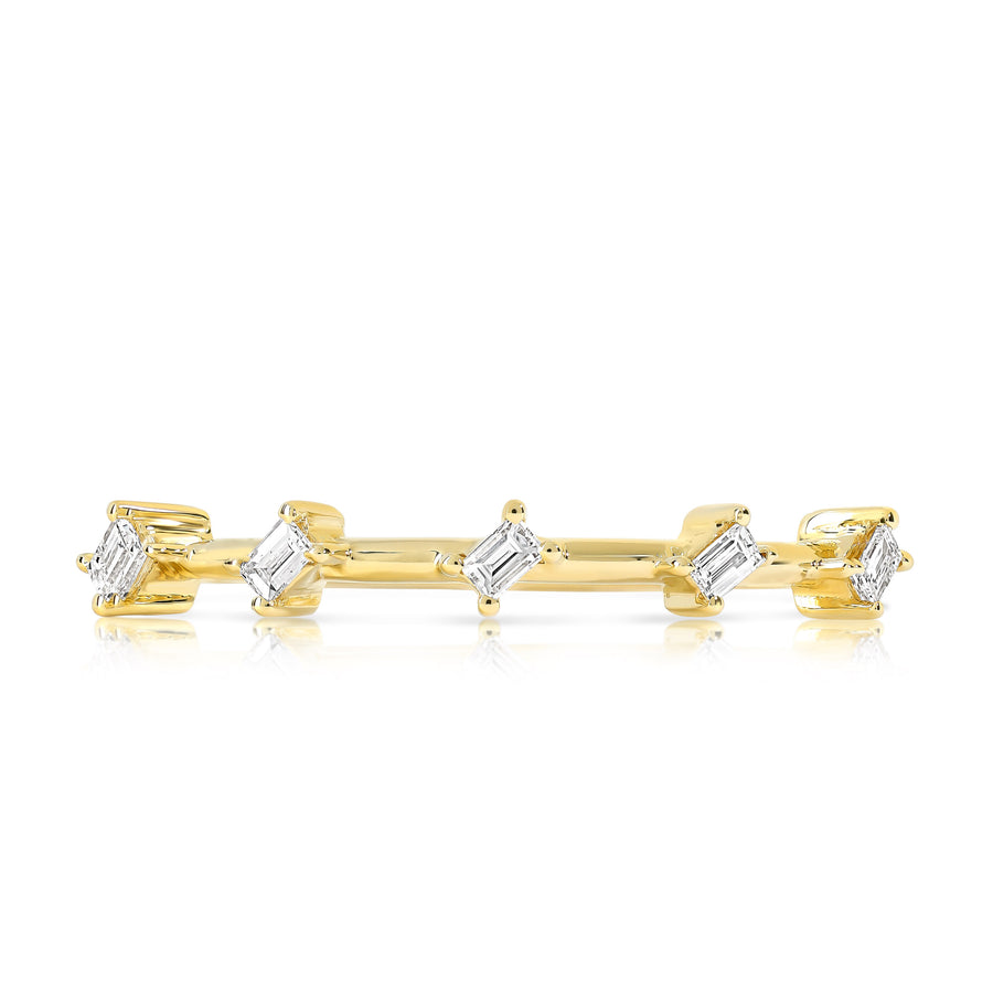 Angled Baguette Motif Stackable Band