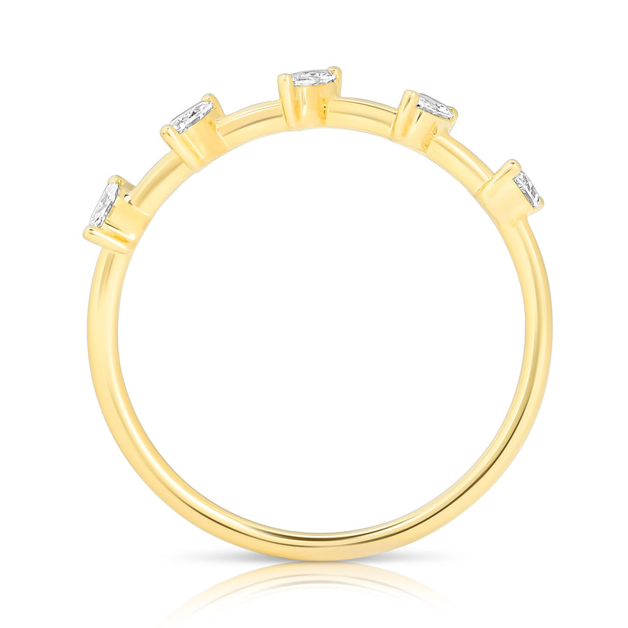 Angled Marquise Motif Stackable Band